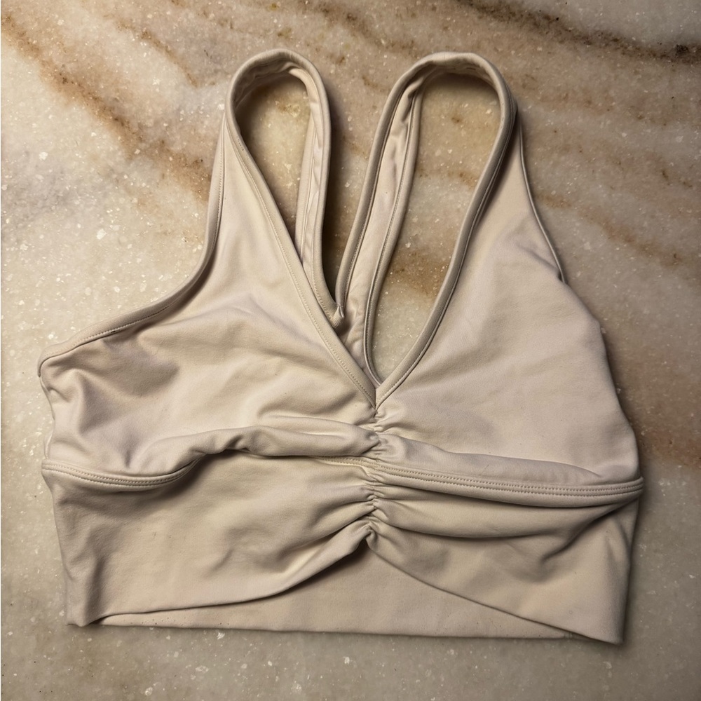 ALO Yoga Cream Sports Bra